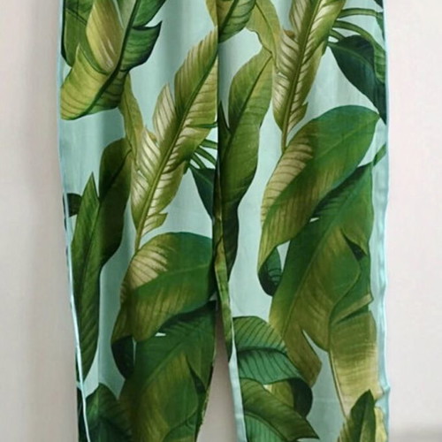 Zara Home Leaf Viscose Pants with Tropical Print like new, size M-L