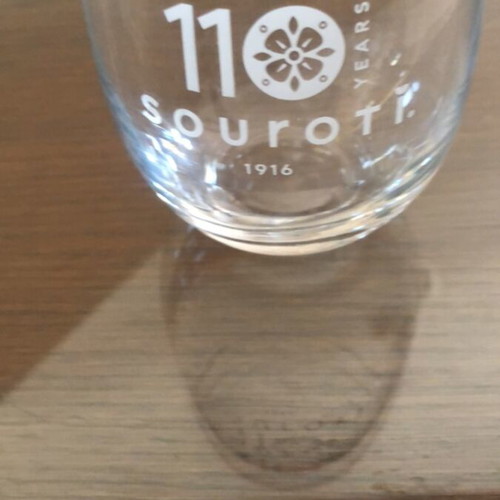 Souroti 110 Years collectible glass
