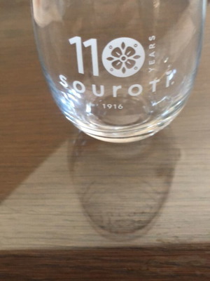 Souroti 110 Years collectible glass