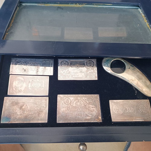 Silver Plates 1000 Grade Used Greek Banknotes Collectible Set