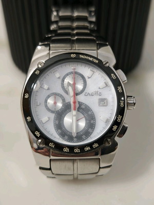 Oxette men's wristwatch used, silver