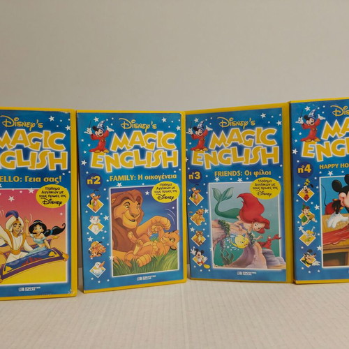 Magic English Disney learning VHS set of 28 used