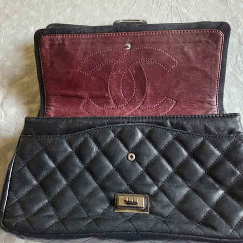 Chanel Reissue i flap μαύρη τσάντα ώμου μεταχειρισμένη