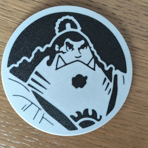 One Piece Coaster Set like new, 10 pieces with stand