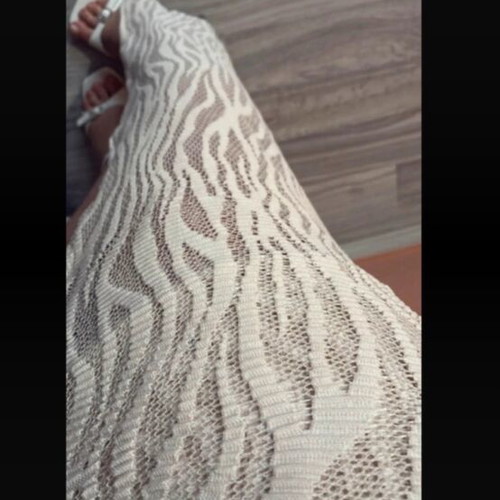 Maxi lace dress backless beige new