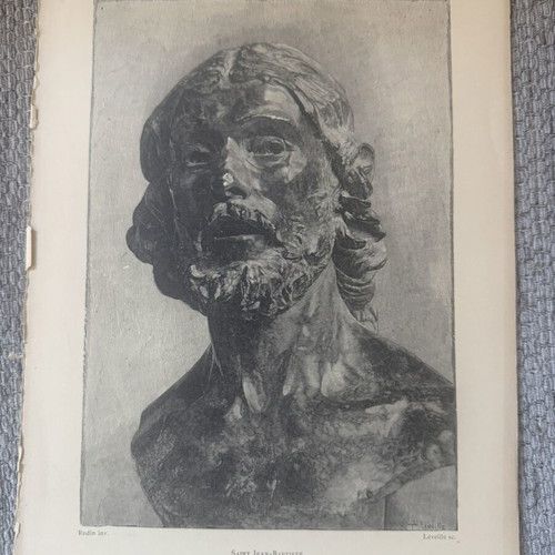 Engraving used, old authentic, 19x28 cm