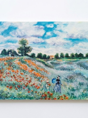 Oil painting inspired by Claude Monet, new, 25x35 cm