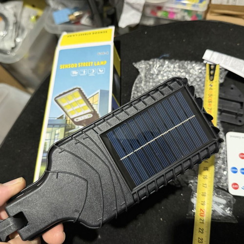 Solar LED light with motion sensor and remote control