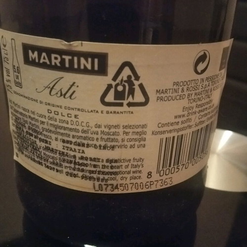 Martini Asti new, sealed with Italy band