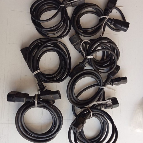 Power extension cables like new, pack of 7, 1.8m male/female