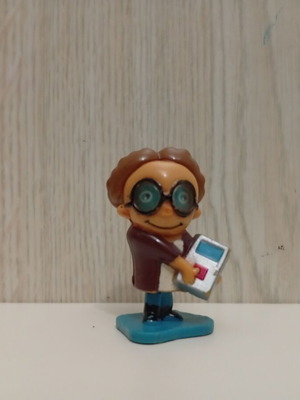 Kinder Joy Surprise figure used, funny school students