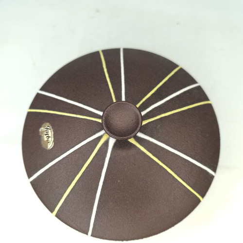 Vintage ceramic bowl with lid Jasba, like new, 1960s design