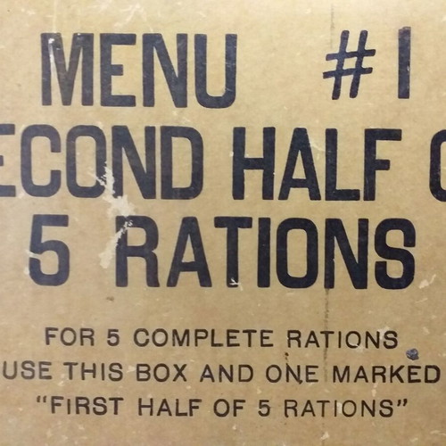 Collectible American Army cardboard box from World War II used