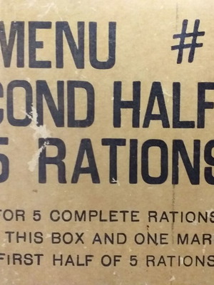 Collectible American Army cardboard box from World War II used
