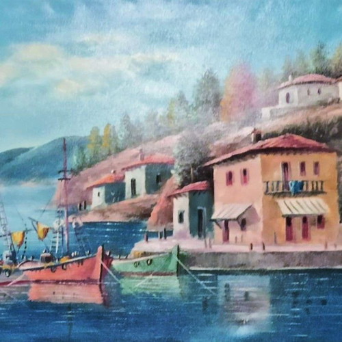 Seascape by G. Depastas (Limanaki 2) on canvas like new
