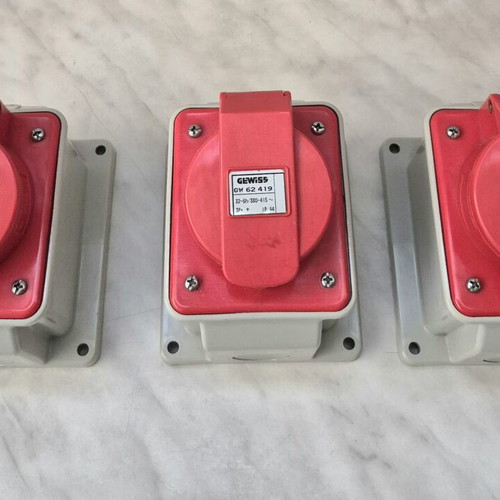 Gewiss Industrial Wall Plugs GW 62 419 New Pack of 3
