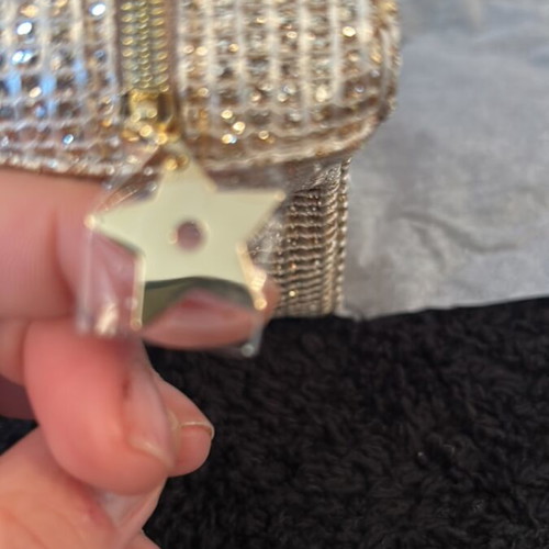 Dior toiletry bag new, knitted, gold star-shaped