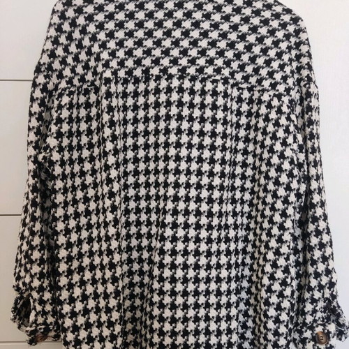 Pie de pull jacket spring black and white used, size L
