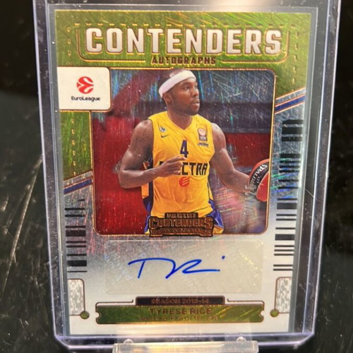 2025-26 Contenders Euroleague Tyrese Rice Auto Card 4/25 Jersey Number like new