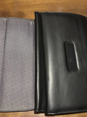 Black leather CD case with 24 sleeves