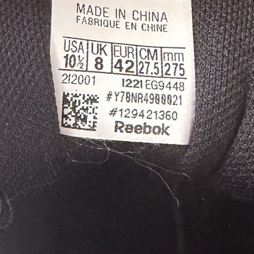 Reebok women's sneakers like new, size 42, black