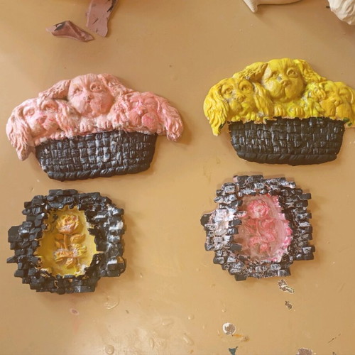 Handmade fridge magnets pack of 4, new