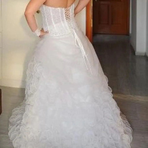 Spoza Paola wedding dress embroidered with Swarofski crystals, new, white, size L