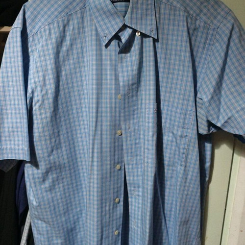 Seidensticker shirt used, turquoise, size L