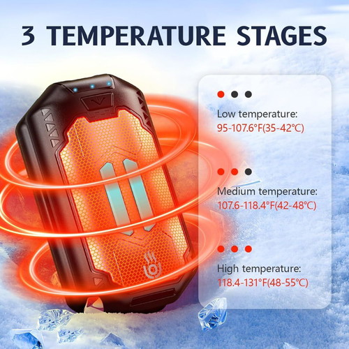 Portable electric hand warmer new with rechargeable battery