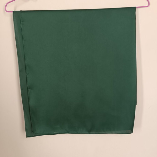Green satin scarf square like new, minimal elegant style