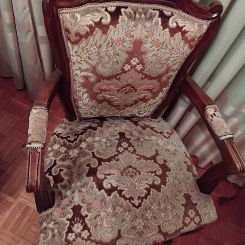 Ludoviko living room set with sofa, chairs and marble tables