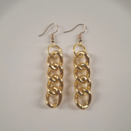 Gold Chain Dangling Earrings new