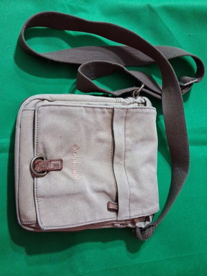 Diplomat shoulder bag used, beige