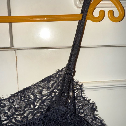 MINKPINK Black Satin Embossed One-Piece Shorts Like New With Lace Size S