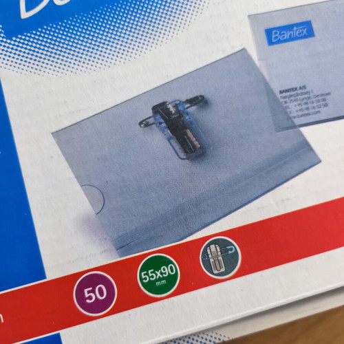 Bantex Transparent Badge Holders Pack of 50 like new