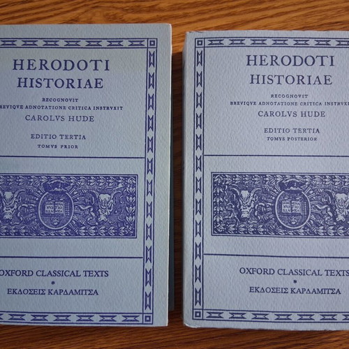 Herodoti Historiae Oxford Classical Texts volumes one and two