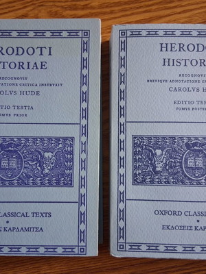 Herodoti Historiae Oxford Classical Texts volumes one and two