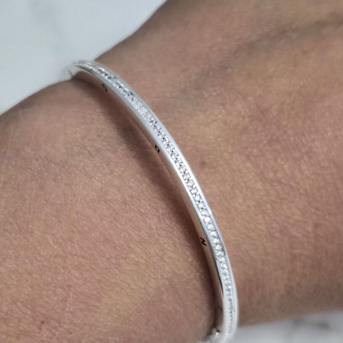 Pandora classic silver 925 bracelet with stones, new, 18 cm