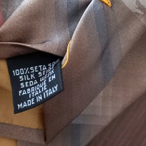YSL tie new, gray and beige