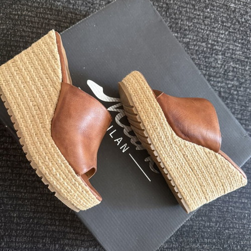 Mark Milan platform leather shoes new, size 37, brown