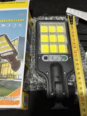 Solar LED light with motion sensor and remote control