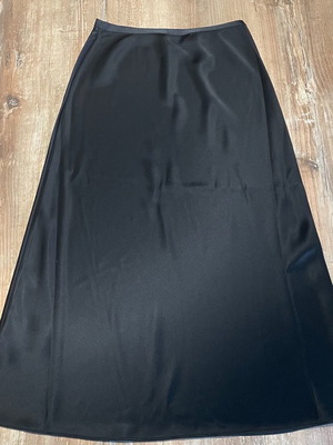 Ralph Lauren midi skirt new, black satin, size XS/S