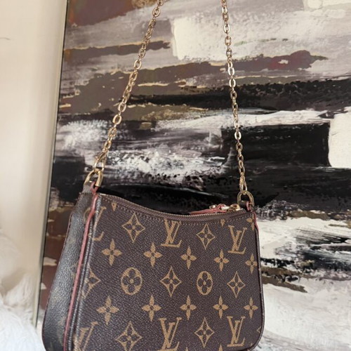 Louis Vuitton small handheld bag, leather, elegant