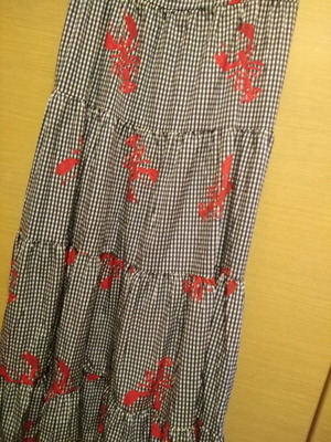 Summer dress with lobster print, like new, sizes XL and XXL