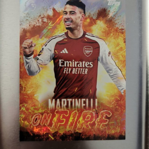 Topps Premier League Cards 2026/2027 On Fire Gabriel Martinelli, Noah Okafor