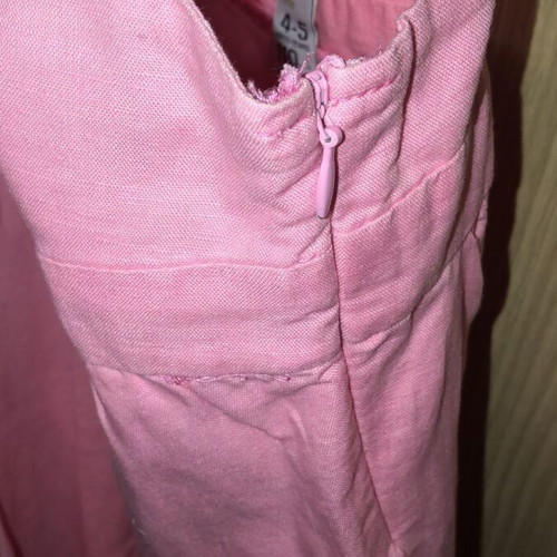Zara Kids linen dress pink like new, size 110cm