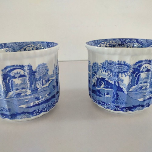 Spode flowerpots set of 2 used, made in England c.1816