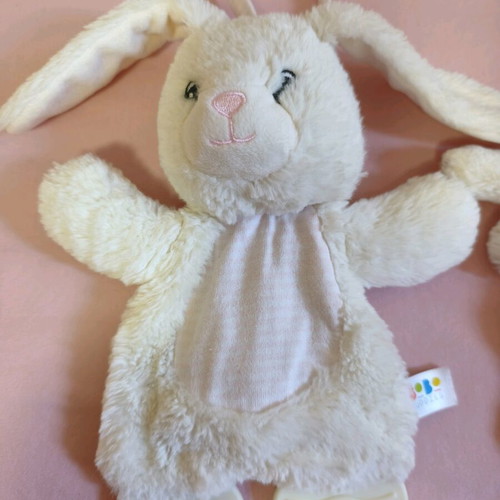 Plush Bunny Hug Toy and Rattle like new, Zara