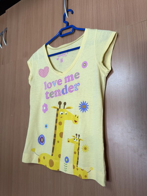 Oysho summer pajama top used, colorful yellow, size S