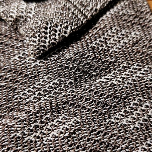 Invitation knitted tie new, vintage '90, linen, brown and beige